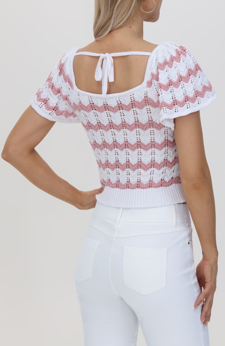 525 Kalli Chevron Stripe Knit Crop Top, Alternate, color,