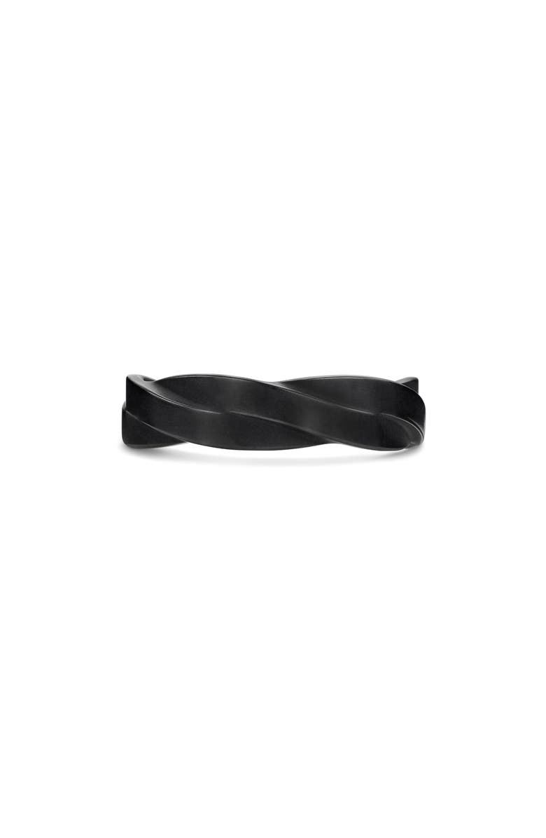 David Yurman Twisted Cable Band Ring in Black Titanium, Alternate, color, Black Titanium
