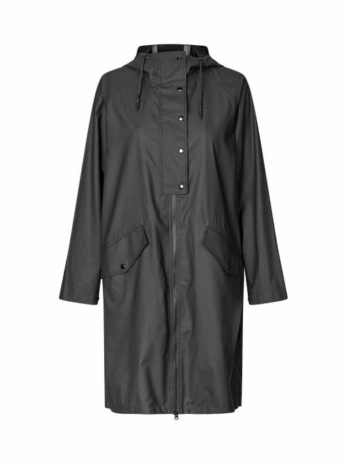 Masai Copenhagen Matheia Long Sleeve Hooded Coat In Black
