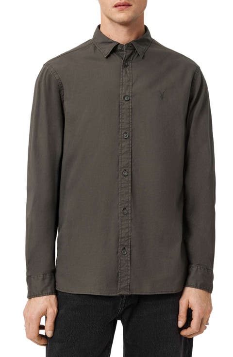 Hawthorne Solid Stretch Cotton Button-Up Shirt