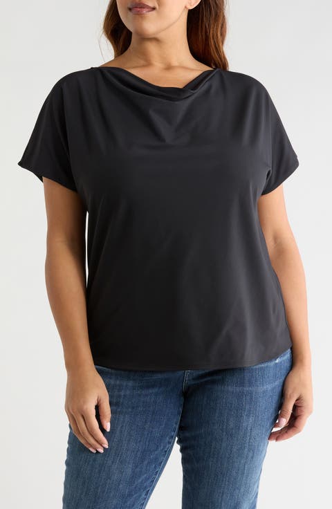 Ensley Cowl Neck Top (Plus)