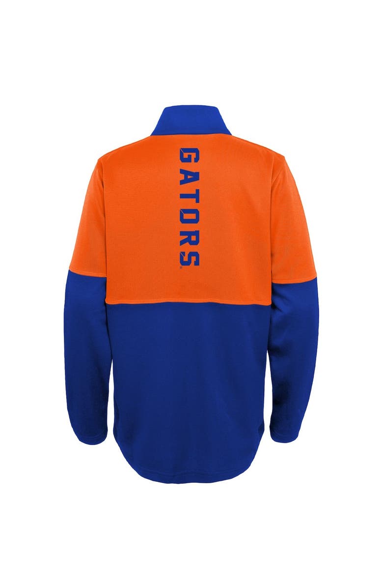 Outerstuff Youth Royal/Orange Florida Gators Quick Snap Spine Print Quarter-Zip Jacket, Alternate, color,