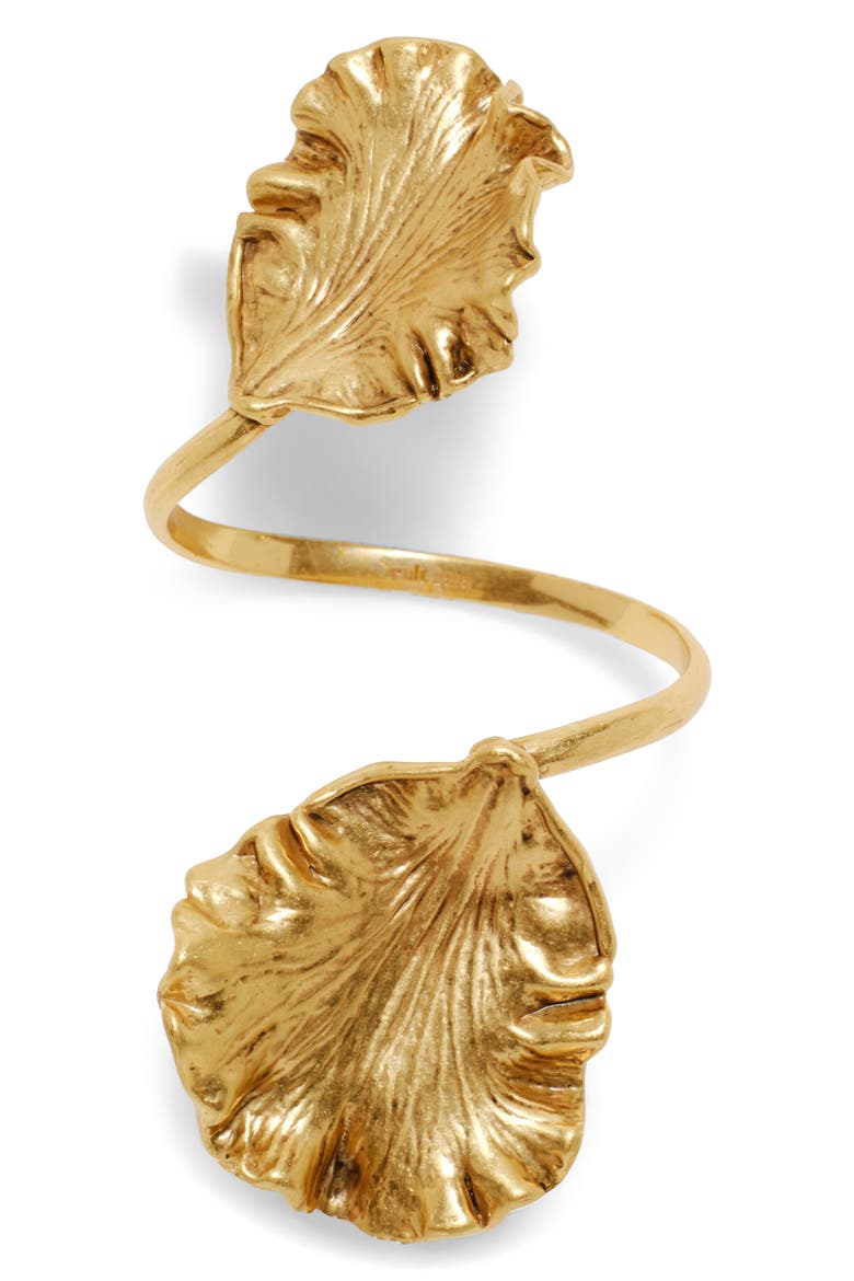 Iris Leaf Bracelet, Main, color, ANTIQUE BRASS