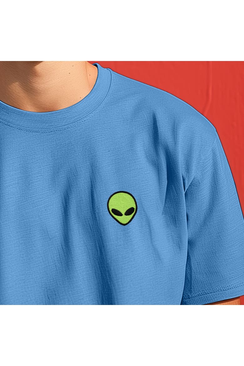 Mens Alien Midweight Garment Dye Tee, Alternate, color, Blue