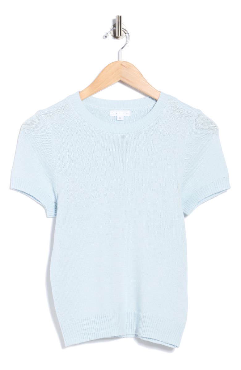 Leith Favorite Short Sleeve Sweater, Alternate, color, Blue Breeze