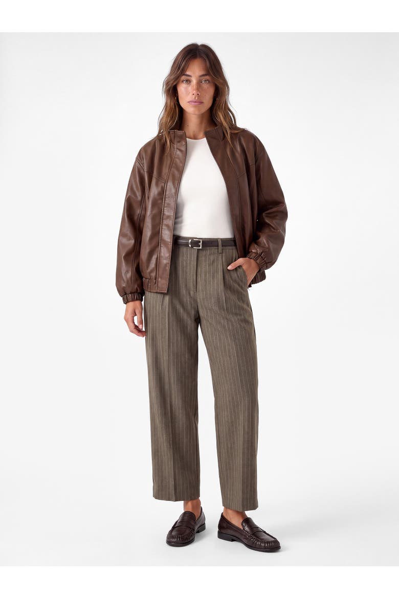 Striped Barrel Fit Pants, Main, color, BROWN STRIPE