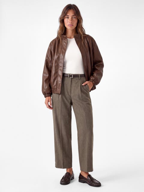 Striped Barrel Fit Pants