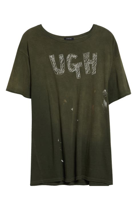 Ugh Paint Splattered Cotton & Cashmere Graphic T-Shirt
