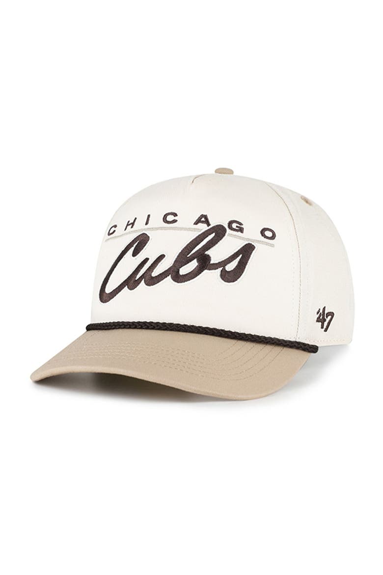 Men's '47  Natural/Tan Chicago Cubs Neutral Terrain Hitch Rope Adjustable Hat, Alternate, color, Natural