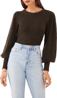 1.STATE Speckled Crewneck Sweater