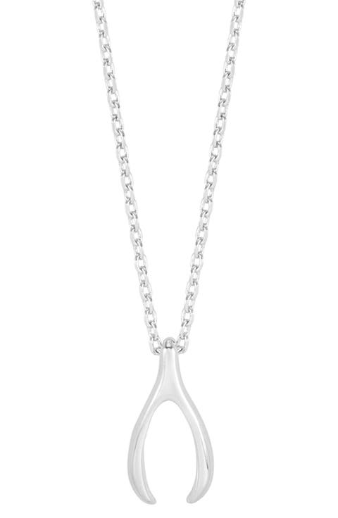 Wishbone Pendant Necklace