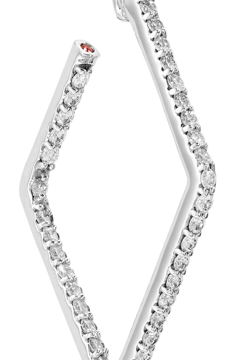Roberto Coin Inside Out Diamond Square Hoop Earrings, Alternate, color,