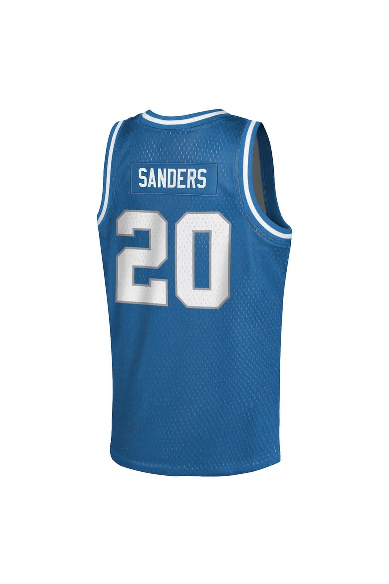 Youth Mitchell & Ness Barry Sanders Blue Detroit Lions Retired Player NFL Basketball Fashion Jersey, Alternate, color, Blue