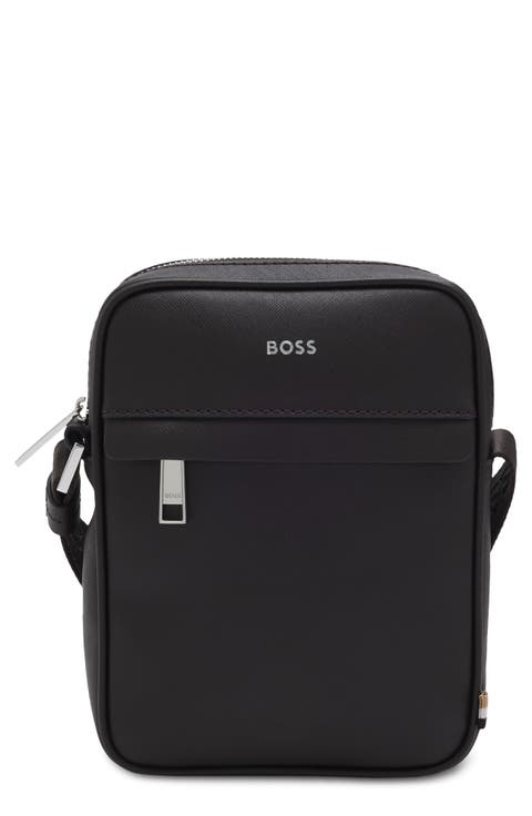 Zair Bonded Leather North/South Crossbody Bag