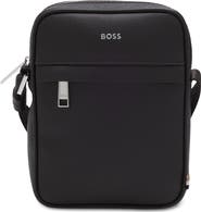 HUGO Zair Bonded Leather North/South Crossbody Bag