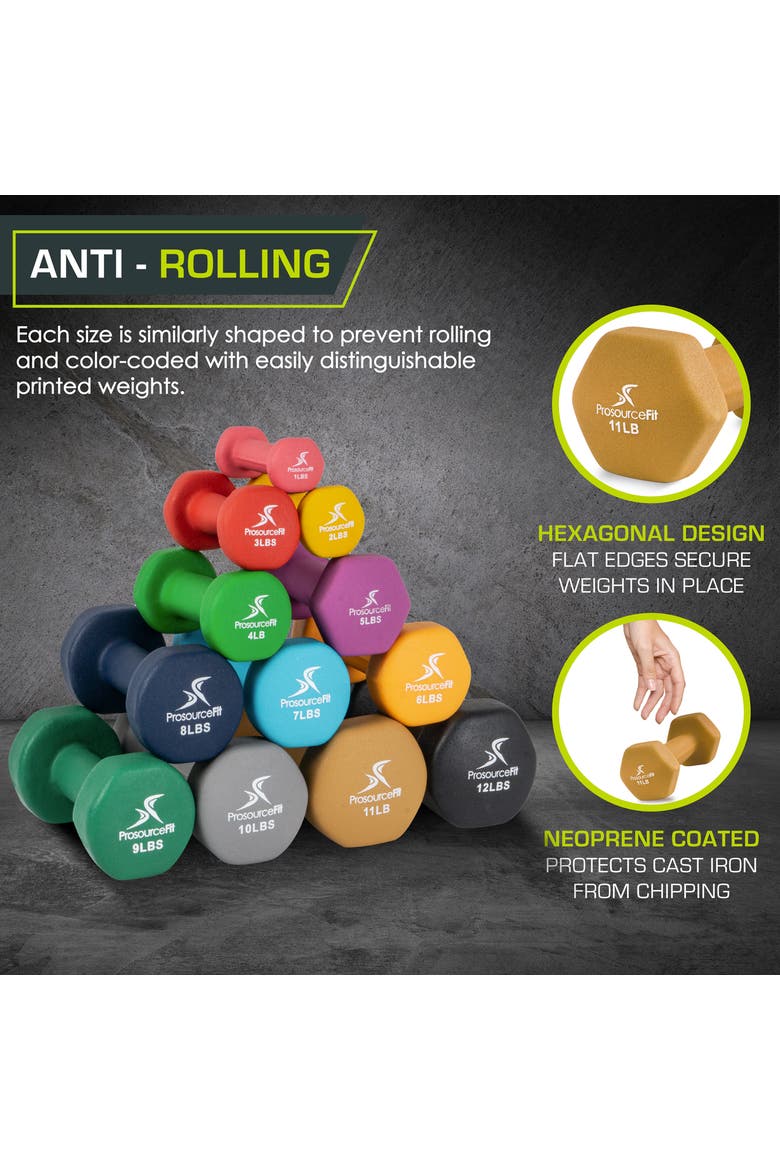 Neoprene Dumbbells, Pair, Alternate, color, 11 lb