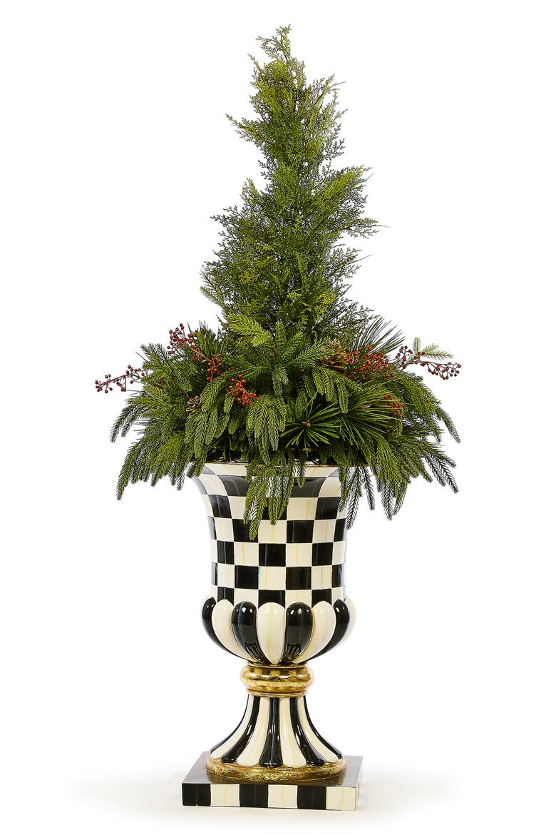 Holiday Cedar Tree Urn Filler, Main, color, GREEN