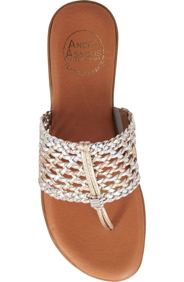 André Assous Nice Woven Sandal, Alternate, color, Metallic Multi