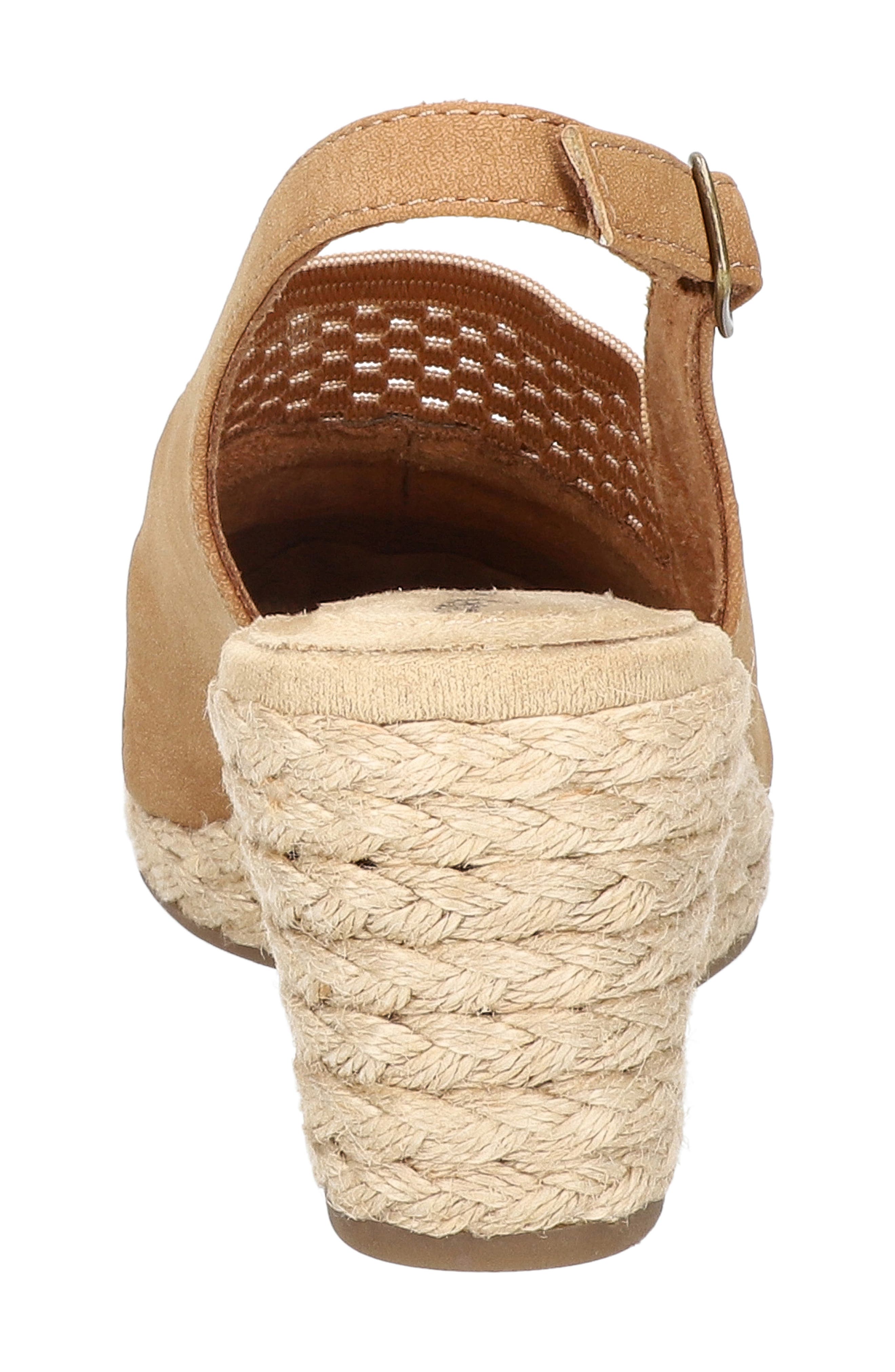Aloha Slingback Espadrille Wedge Pump, Alternate, color, TAN