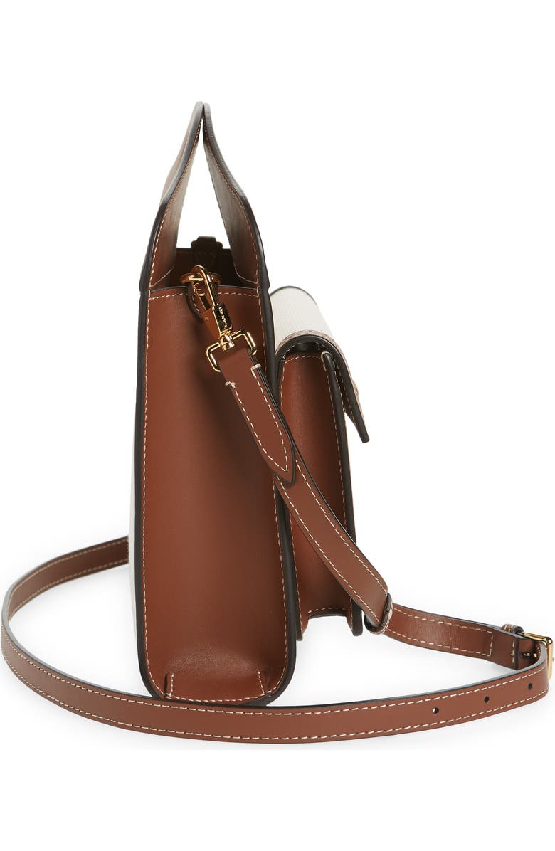 Burberry Mini Two-Tone Canvas & Leather Pocket Bag, Alternate, color,