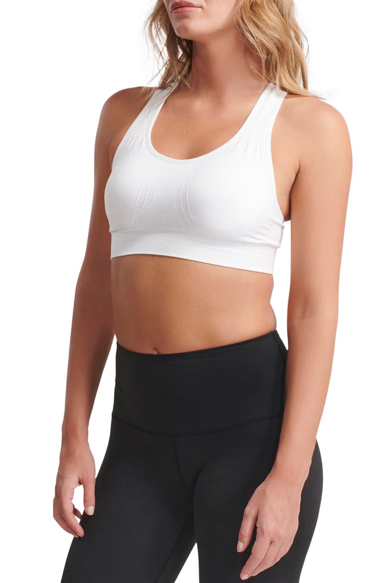 The Nowsunday Racerback Sports Bra, Alternate, color, White
