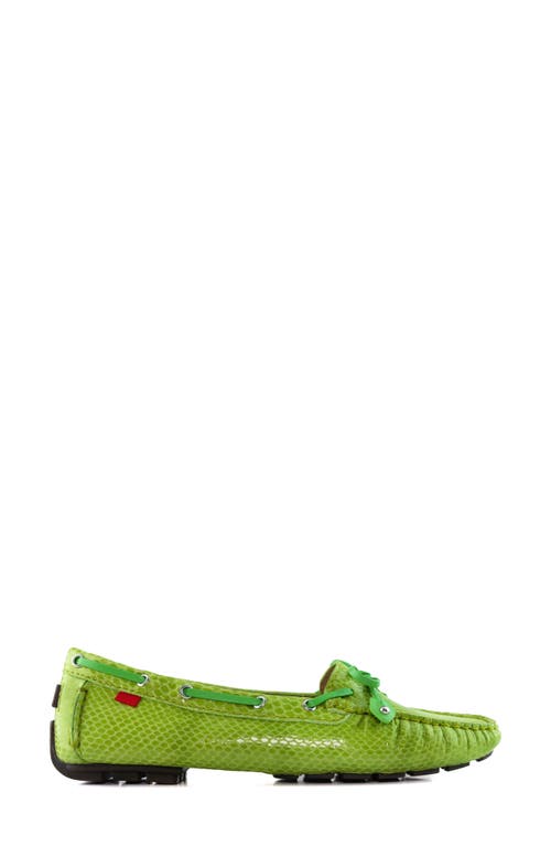 Marc Joseph New York Cypress Hill Driving Loafer In Lime Snake