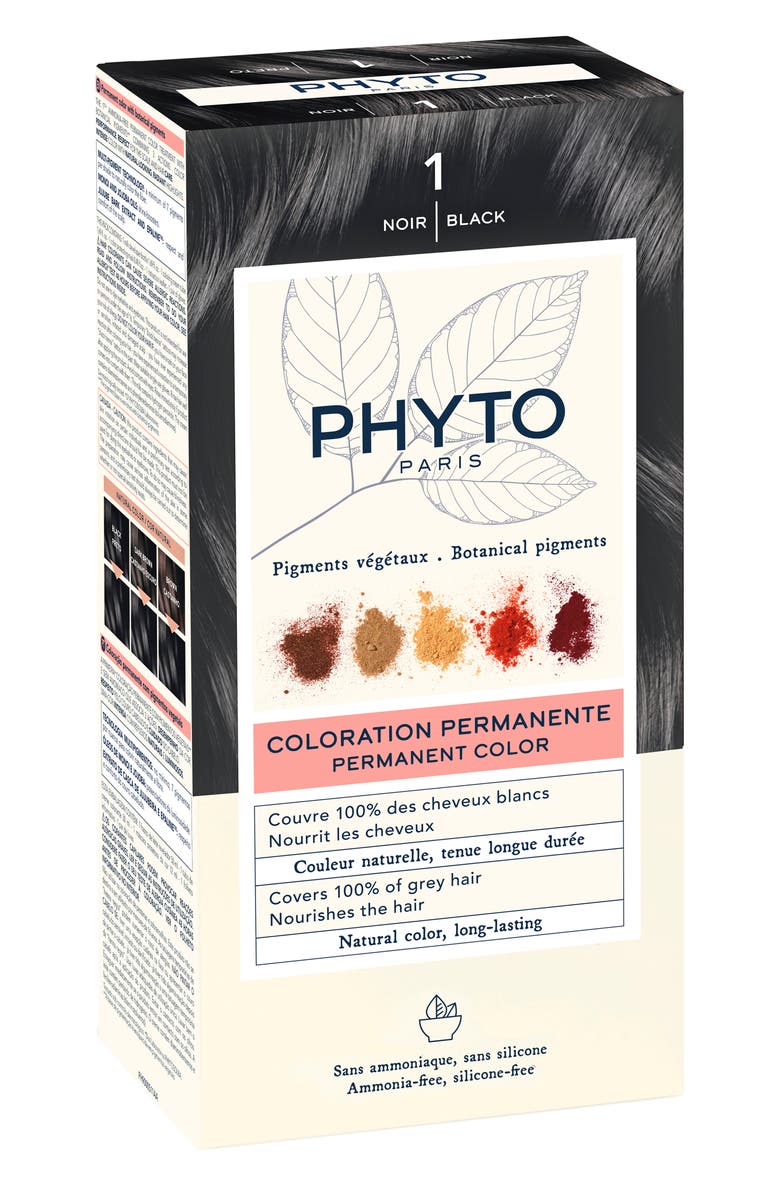 PHYTO color Permanent Hair Color, Main, color, 1 Black