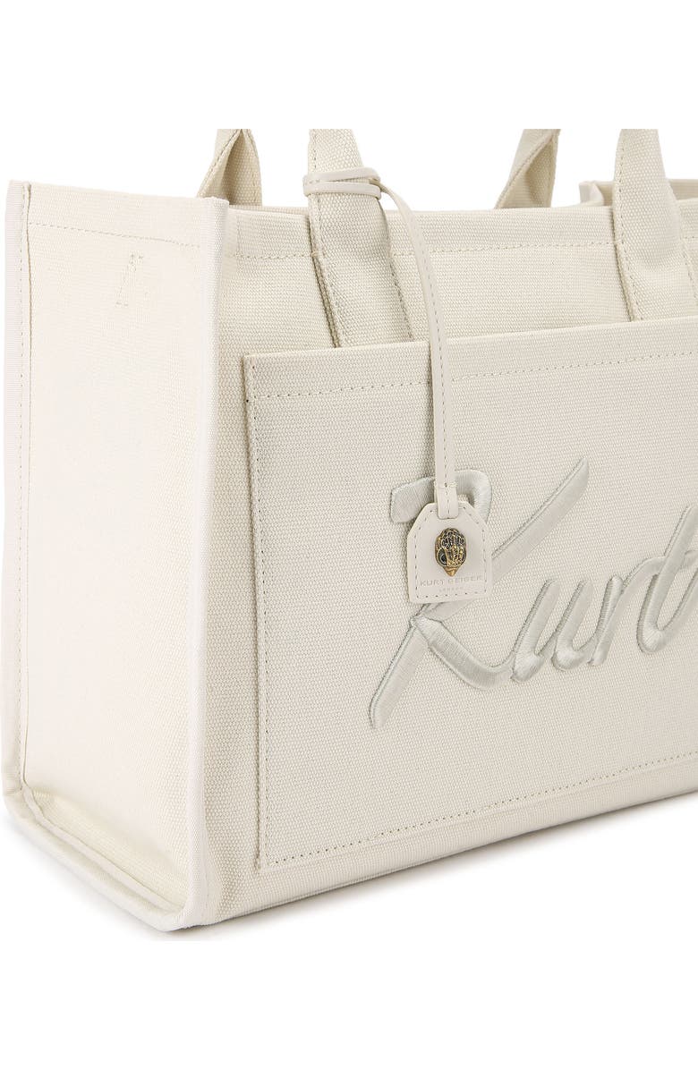 Kurt Geiger London Kurt Cotton Canvas Tote, Alternate, color, White