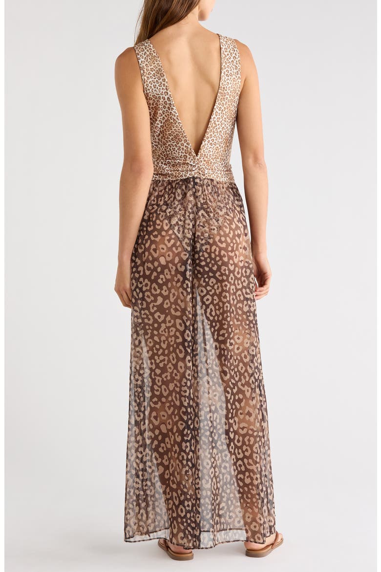 Kensley Cover-Up Jumpsuit, Alternate, color, DARK LEOPARD