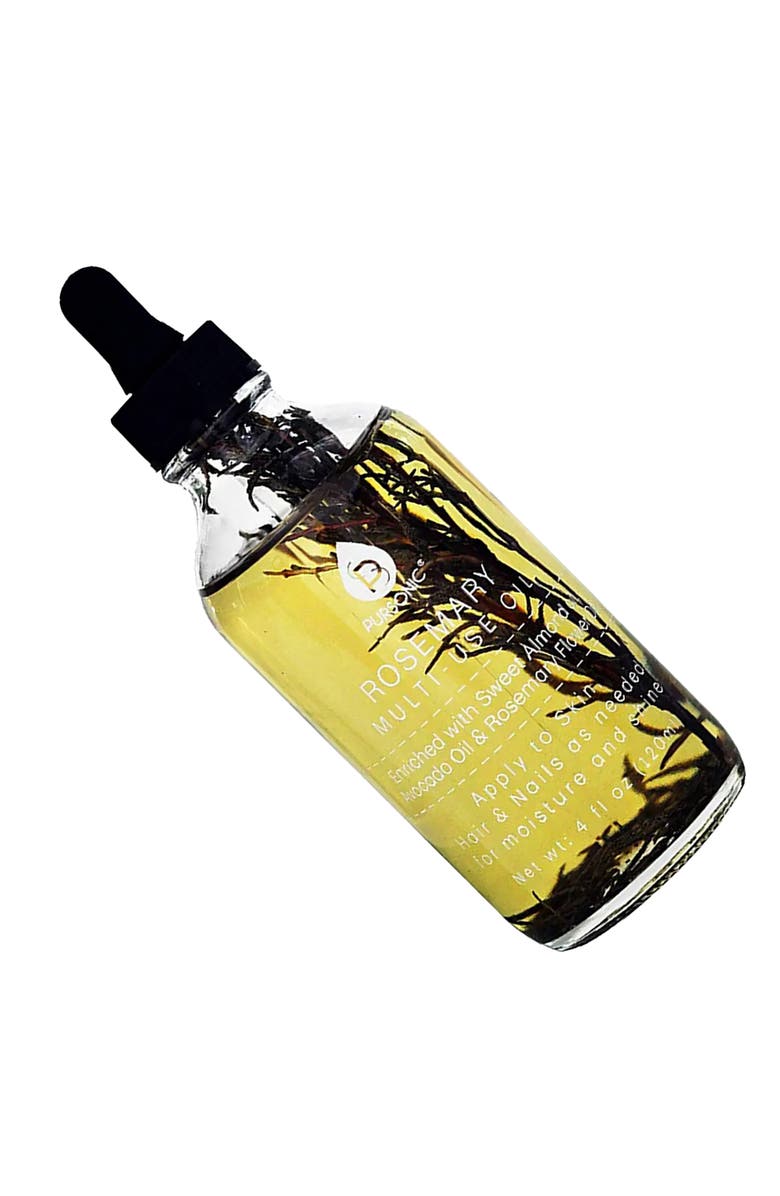 PURSONIC Rosemary Flower Multi Use Body Oils 4 Oz, Alternate, color, Green