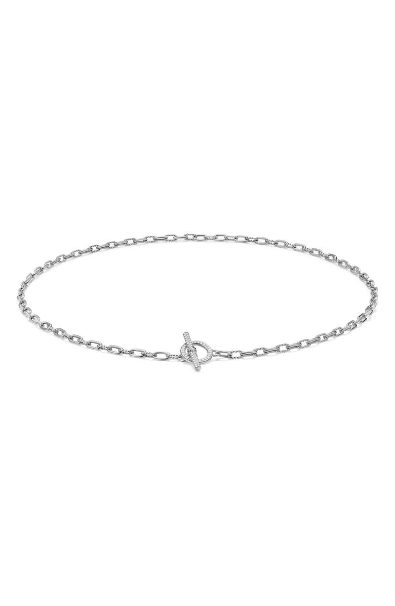 David Yurman DY Madison<sup>®</sup> Pavé Toggle Chain Necklace, Alternate, color, Sterling Silver