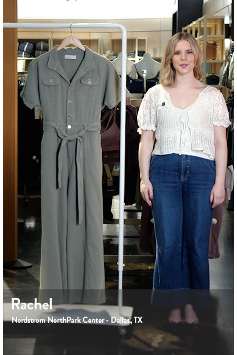 Demi Tie Waist Straight Leg Twill Jumpsuit video