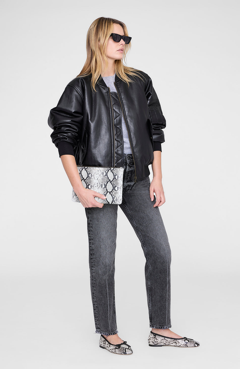 ANINE BING Elly Pouch, Alternate, color, Python Print