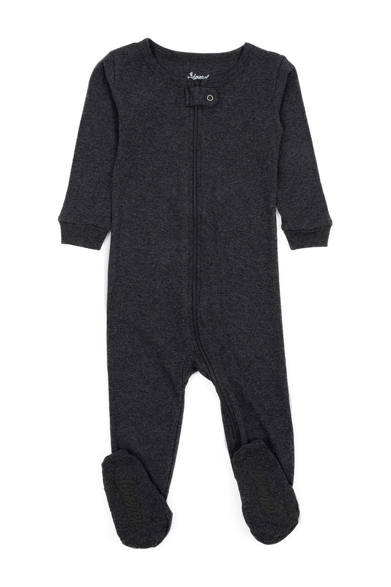 Footed Cotton Pajamas Matching Family Coordinated Solid Colors, Main, color, DARK GREY
