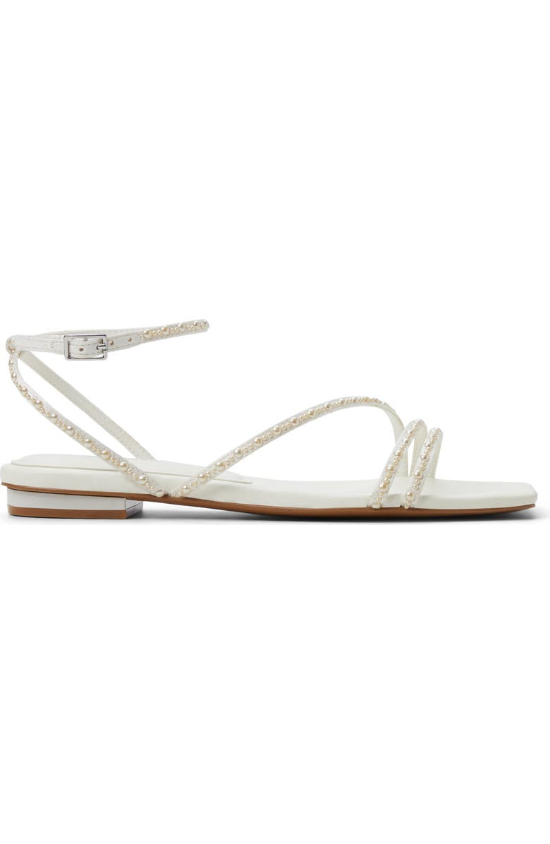 ALDO Marjorie Ankle Strap Sandal, Alternate, color, White