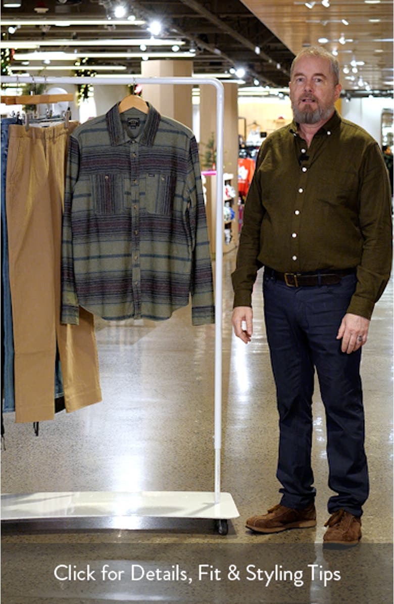 Summit Multi Stripe Flannel Button-Up Shirt, sales video thumbnail