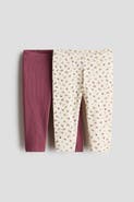 H&M 2-pack Ribbed Cotton Leggings