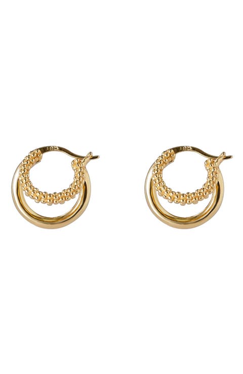 Textured Double Hoop Earrings