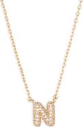 BP. Pavé Crystal Initial Necklace