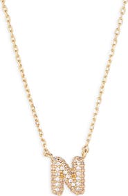 BP. Pavé Crystal Initial Necklace