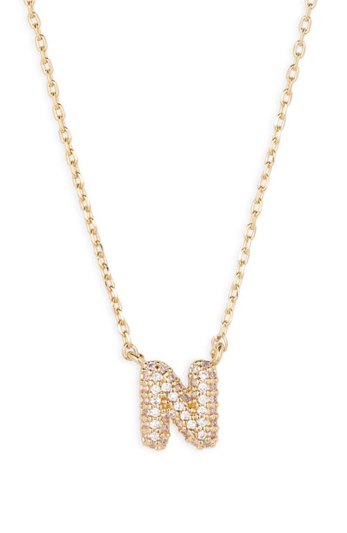 Bp. Pavé Crystal Initial Necklace In Gold