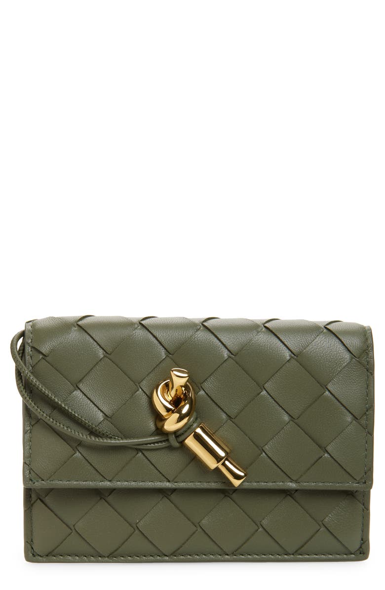 Bottega Veneta Andiamo Slip Intrecciato Leather Zip Card Case