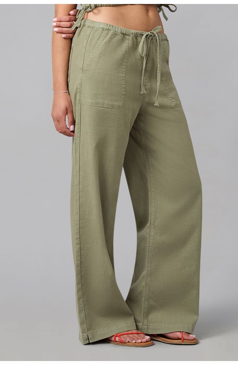 Lola Denim Remy Mid Rise Wide Leg Jeans, Alternate, color, Worn Sage