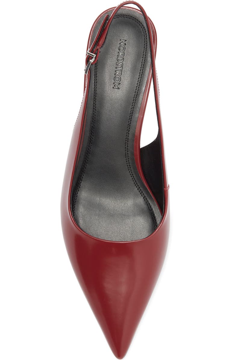 Nordstrom Rhianon Wedge Slingback Leather Pump, Alternate, color, Red Garnet