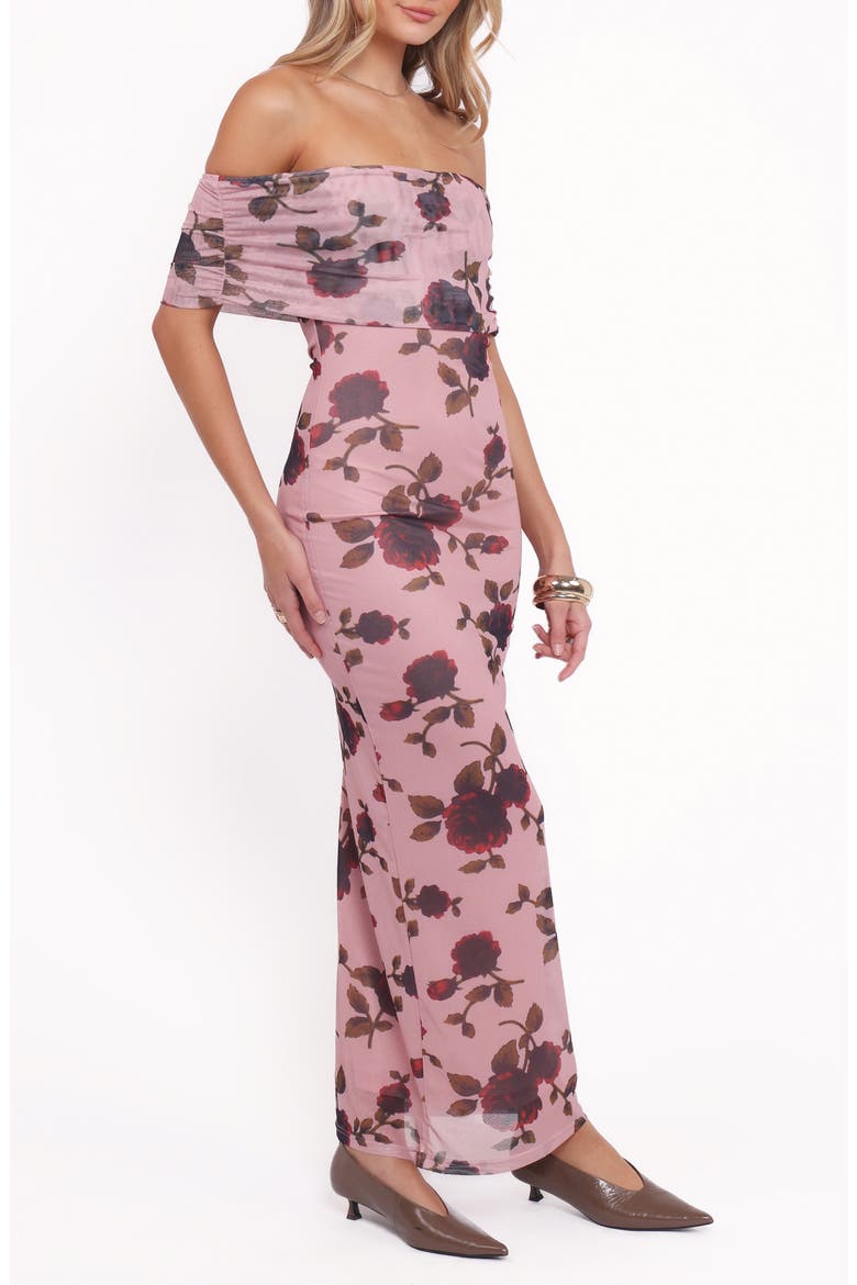 Indya Off the Shoulder Maxi Dress, Alternate, color, PINK FLORAL