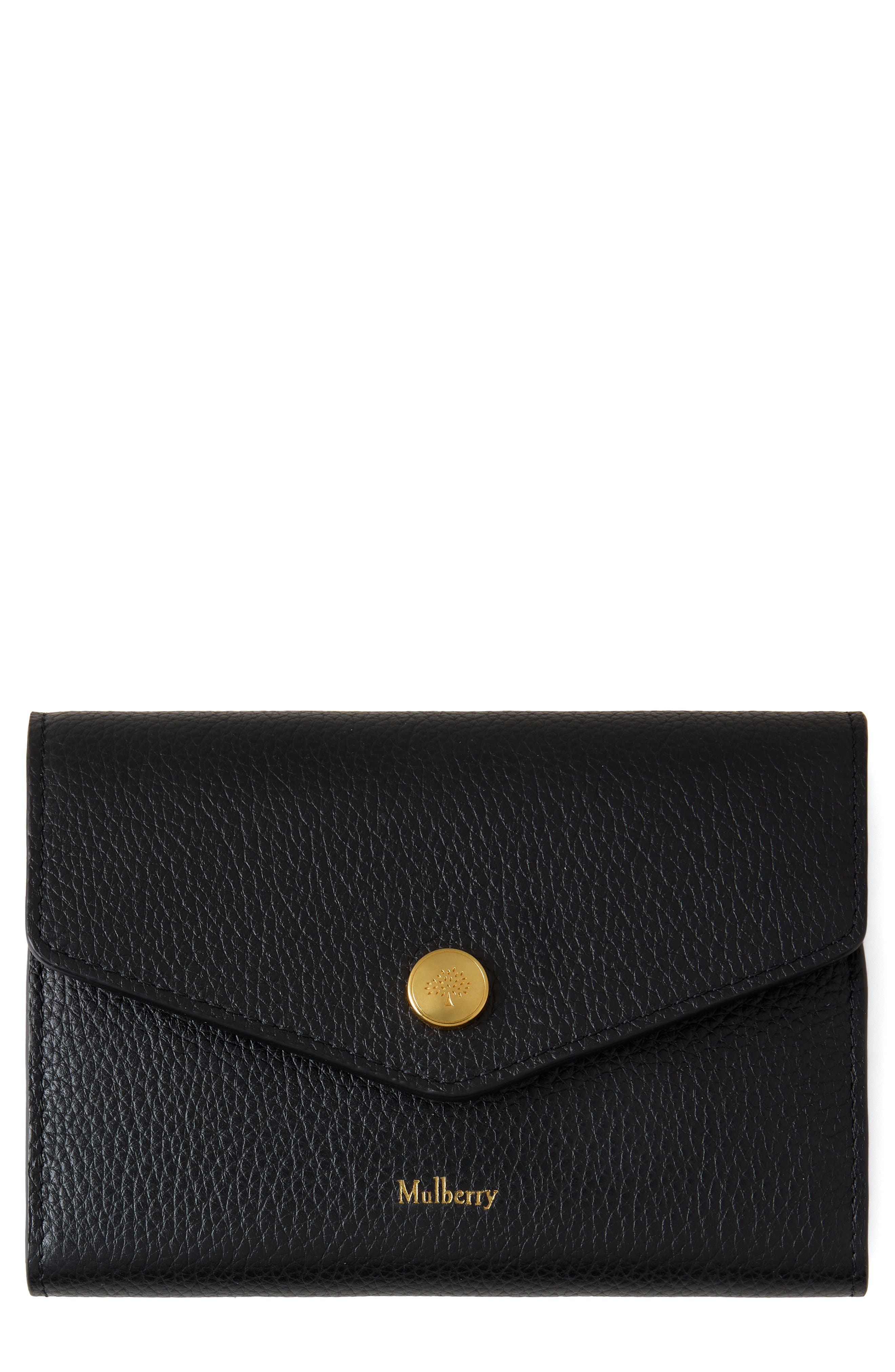 Mulberry Plaque Small Leather Zip Coin Pouch | Nordstrom
