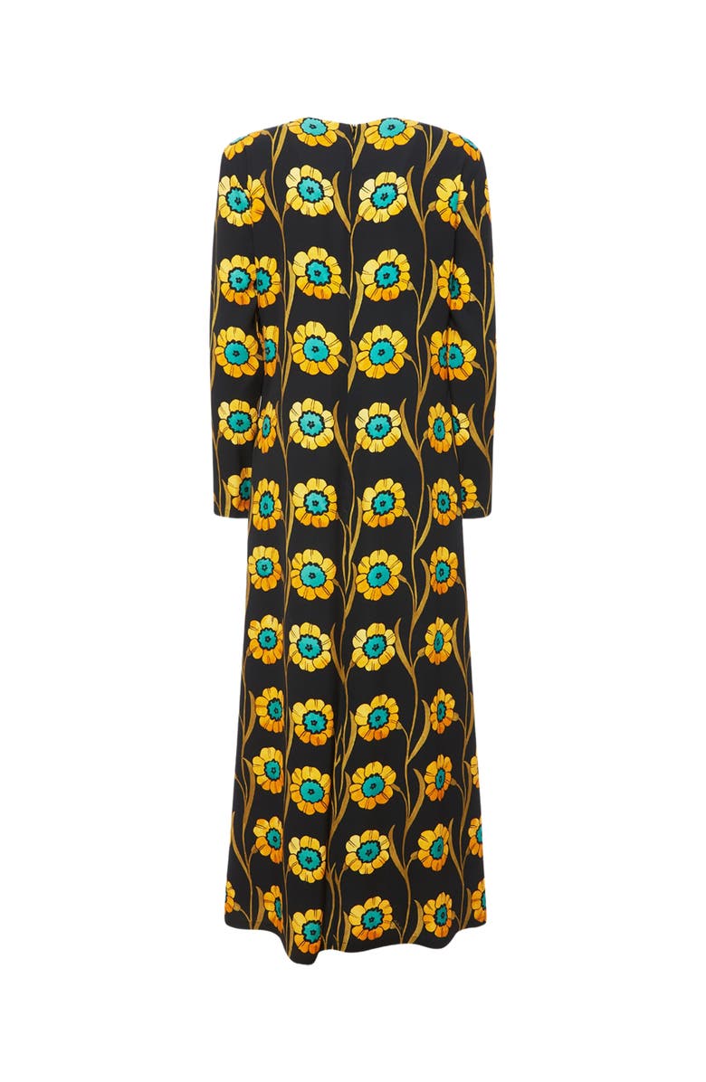 La DoubleJ Long Sleeve Swing Dress Daisychain Black, Alternate, color, 