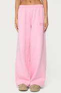 EDIKTED Pastel Edit Logo Wide Leg Sweatpants