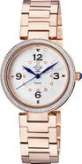 GV2 Women's Piemonte Rose Gold Diamond Bracelet Watch, 37mm - 0.03ctw