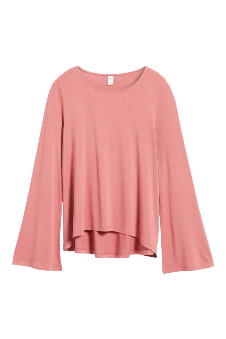 Split Sleeve Tee, Alternate, color, PINK MAUVE
